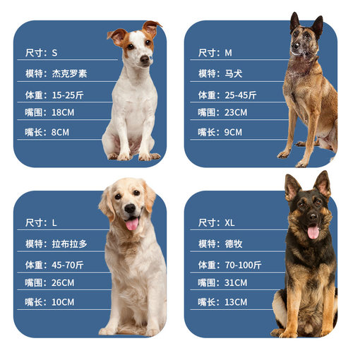 防咬嘴套硅胶猛犬透气防误食狗狗