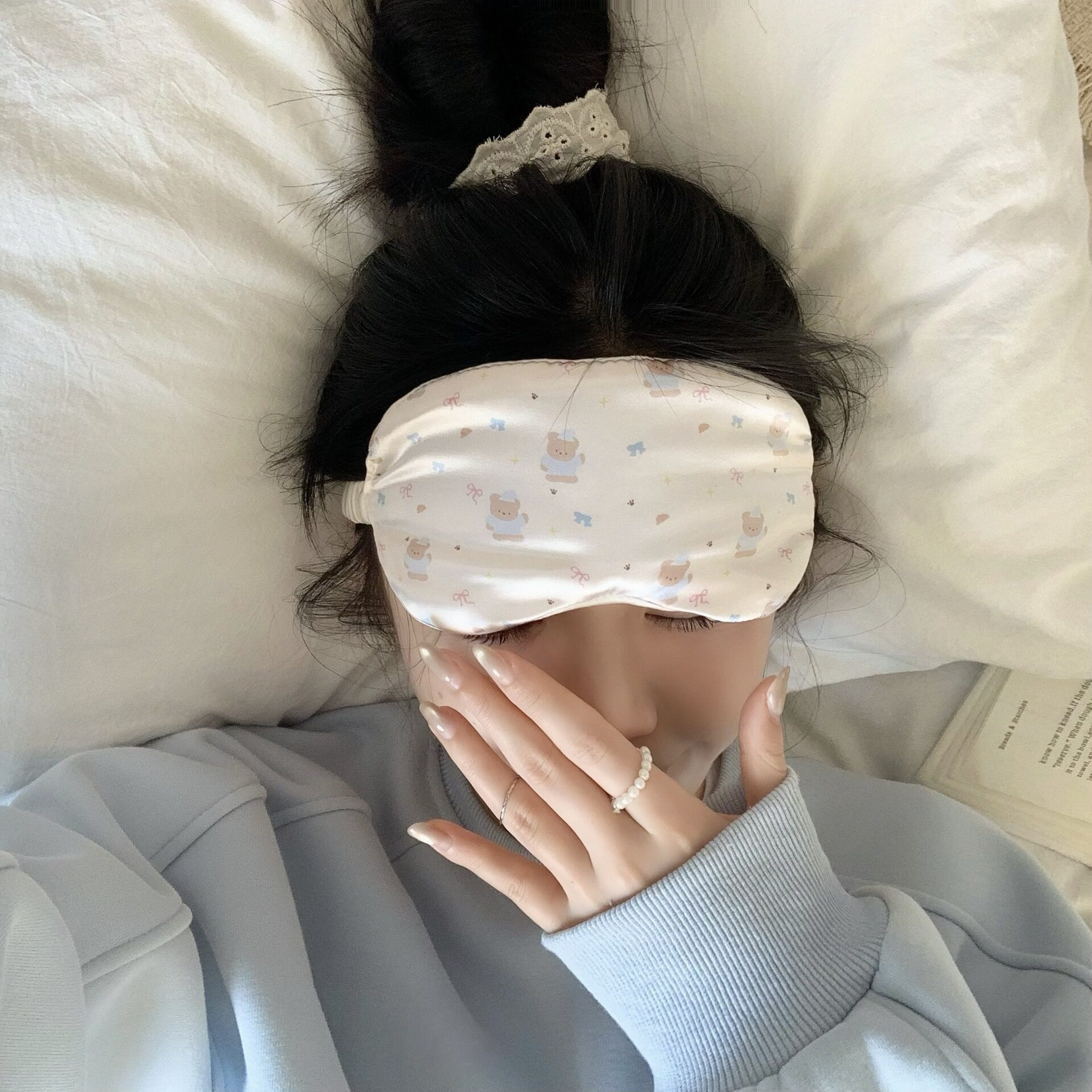可爱卡通小熊遮光眼罩睡眠专用护眼罩学生午休睡觉缓解眼疲劳眼罩