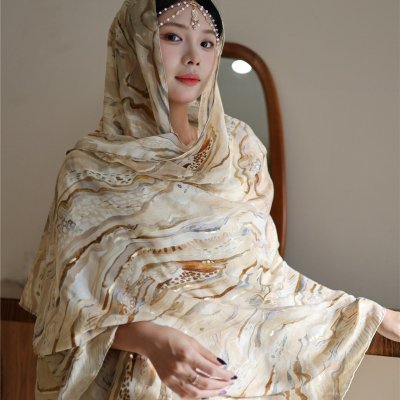 埃及海边旅游棉麻纱巾围巾女沙漠拍照沙滩丝巾防晒包头巾披肩