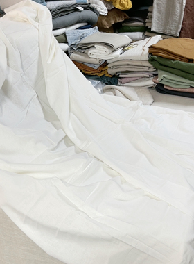 55麻45棉珍珠白床单210X270cm