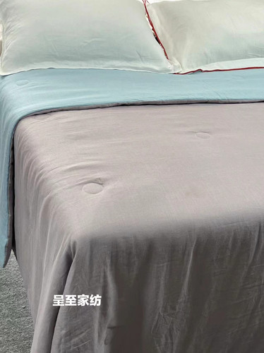 汉麻（大麻）双拼撞色夏被 被盖，正反面纯汉麻 中棉填充大豆纤维