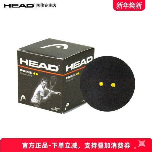 head专业比赛双黄点壁球
