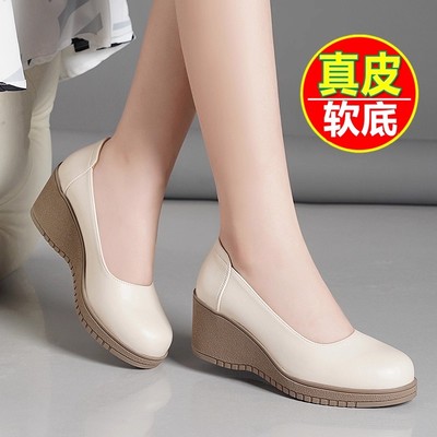 玛丽珍鞋2025春秋季新款坡跟厚底