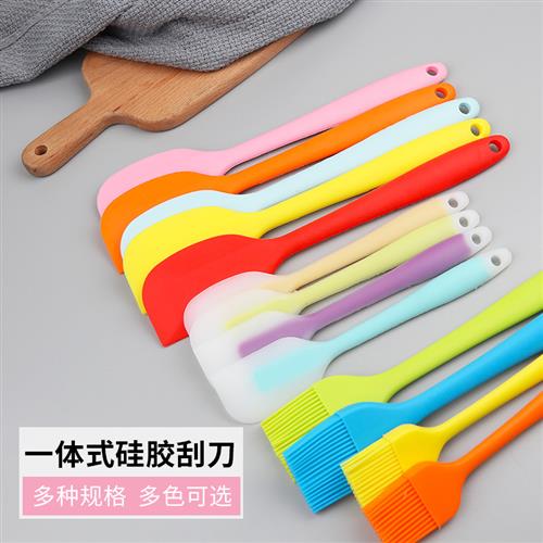 一体式矽胶刮刀油刷厨房家用耐高温蛋糕铲子抹刀奶油刮板烘焙工具图片