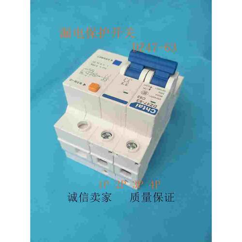 DZ47LE-63  C63A小型漏电开断路器空气开关带漏电保护器20A32AC45