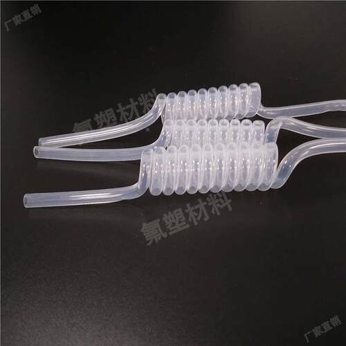 铁氟龙弹簧管定制不同通径大小螺旋管透明FEP PFA白色PTFE耐腐蚀