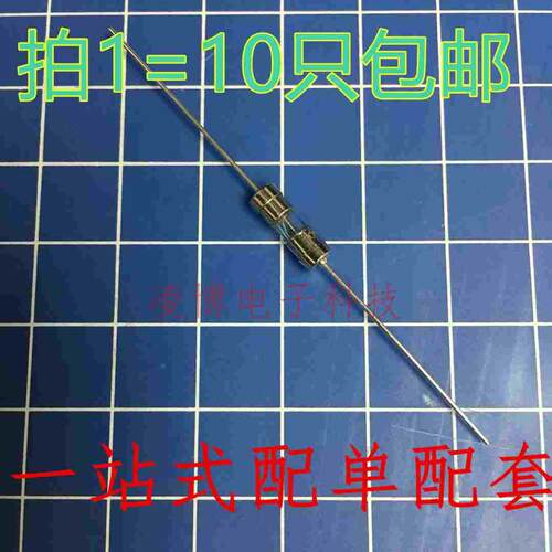 3.6*10带引脚引线保险丝 玻璃保险管 250V T0.5A 1A 5A 2A 3A6.3A