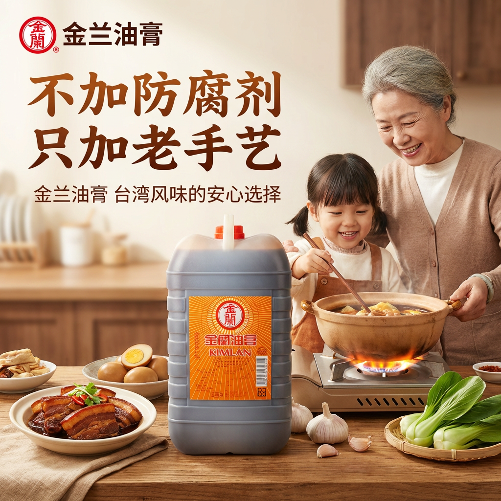 原装正品金兰油膏5L百年品牌厨房调味烹饪好帮手台湾妈妈味大桶