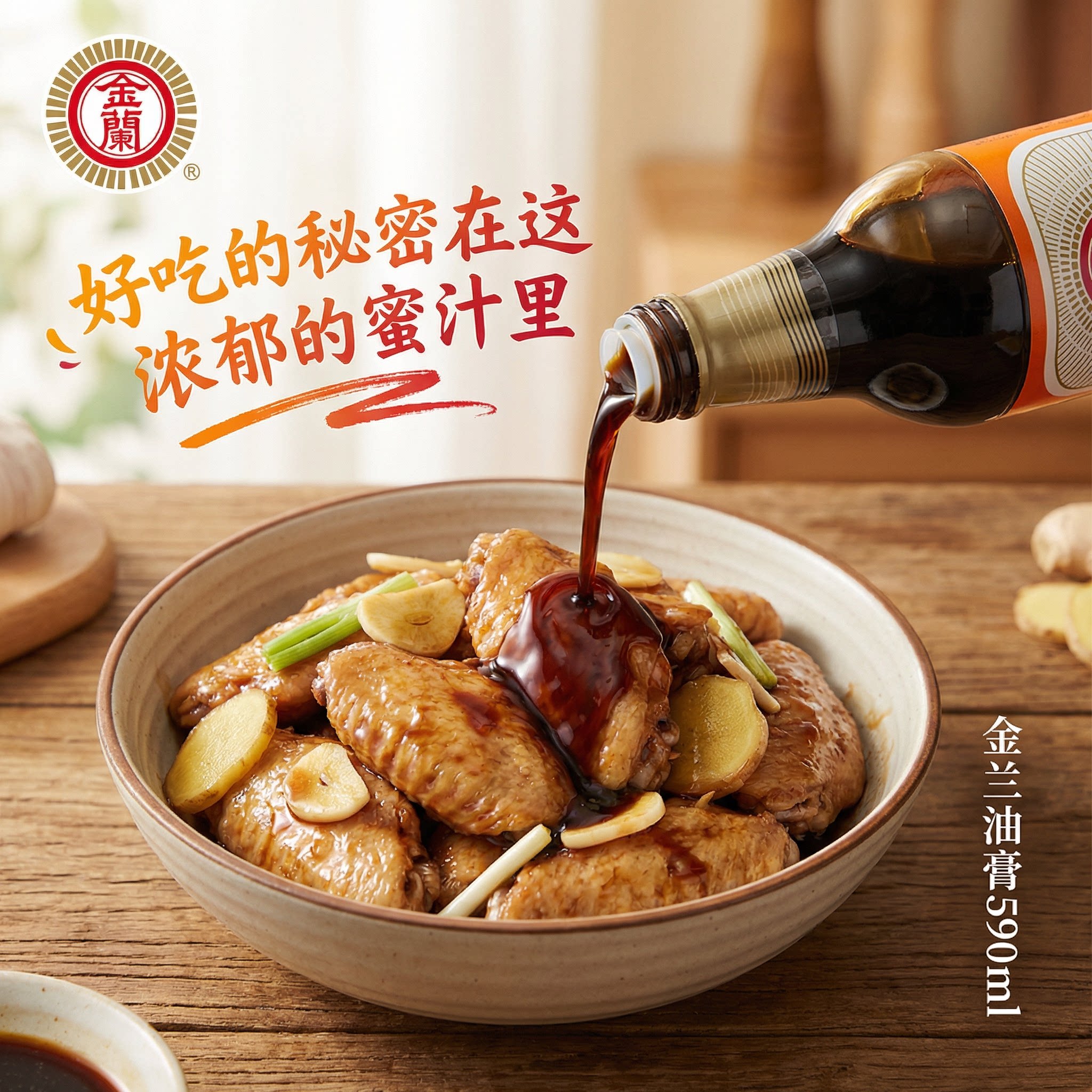 台湾原装金兰油膏炒菜增鲜酱油红烧肉腌制油膏户外烧烤刷酱