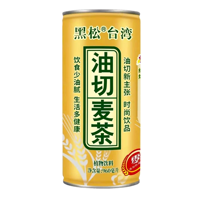台湾黑松油切麦茶960ML麦仔茶