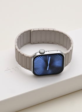 夏季硅胶磁吸手表带适用applewatch表带iwatch109苹果手表s11表带