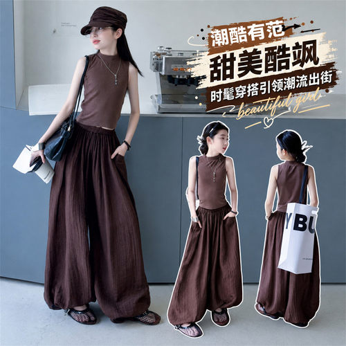 不开裆孩子B类夏季女套装