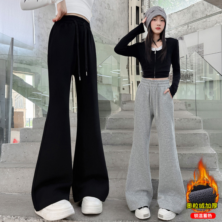 女童春秋款微喇裤子2025新款女大童显瘦休闲裤网红秋装儿童运动裤