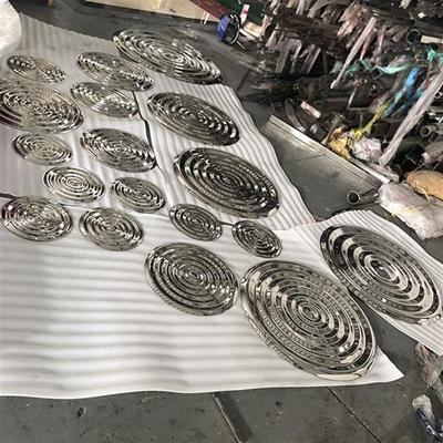 现货不锈钢雕塑水浪波水滴园林景观小品水元素造景落地摆件手工