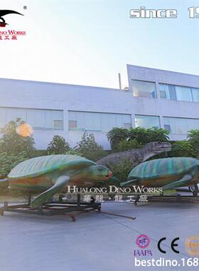 大型绿色海龟模型仿真机械电动乌龟动物模型自然博物馆热销产品