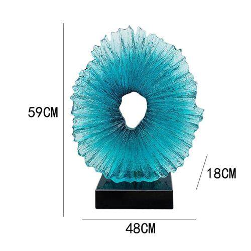 酒店大厅会所透明抽象雕塑落地摆件家居玄关摆件高级感艺术装饰品