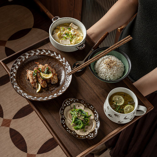 吉田成器一人食餐具碗盘碟组合