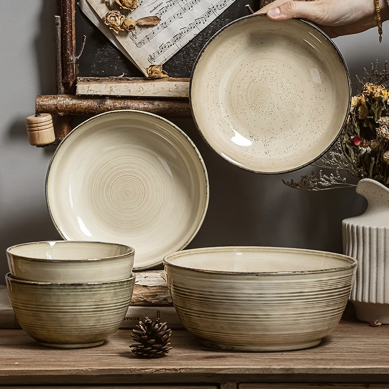 陶瓷简约复古家用高颜值沙拉碗
