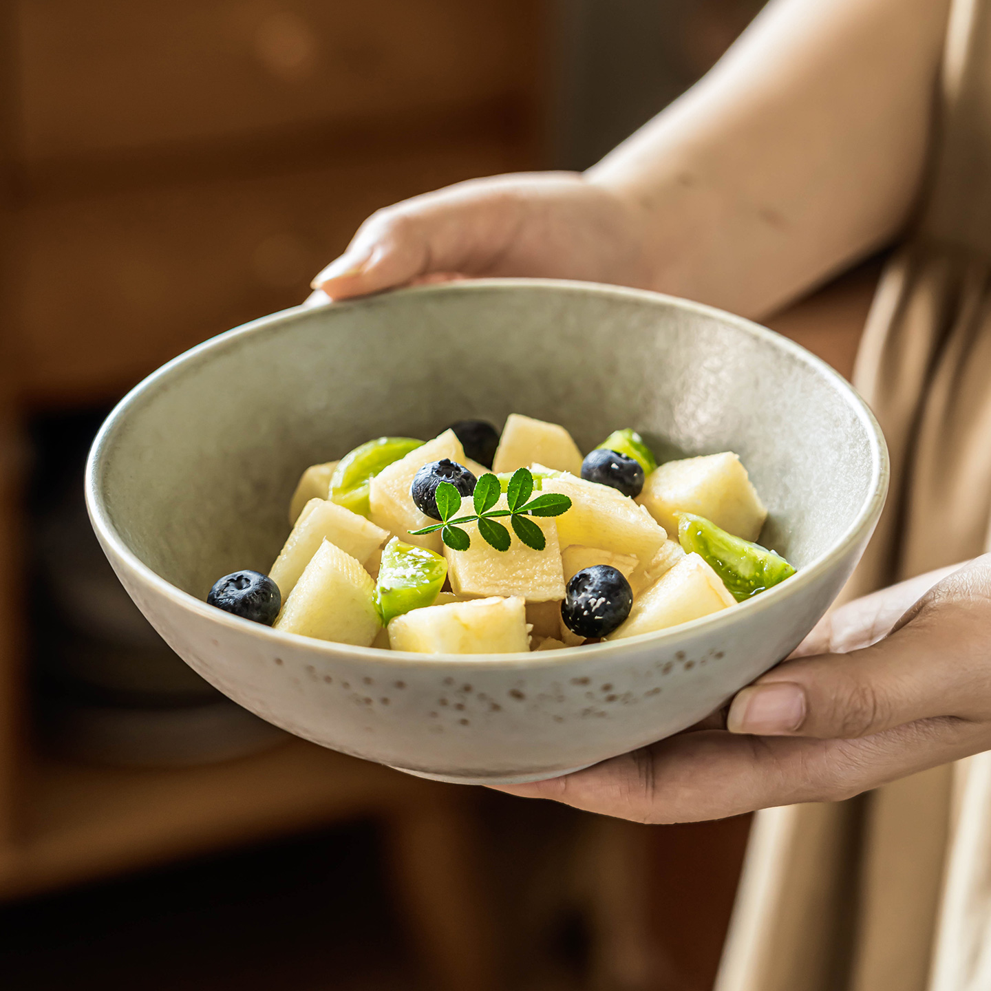 日式复古风陶瓷碗家用菜碗甜品碗