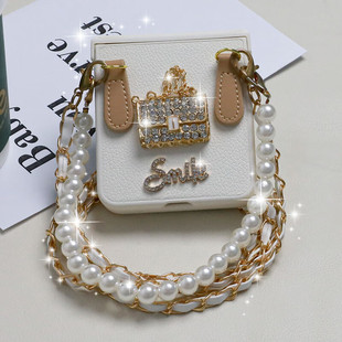 适用三星zflip5手机壳新款galaxyflip5保护套三星折叠心系天挂绳机壳第五代专用5代折叠手机壳支架外壳