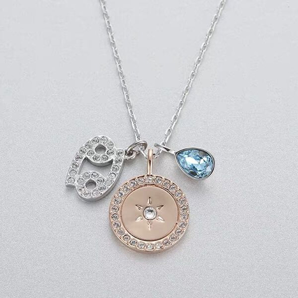 巨蟹座奥地利水钻项链网红同款