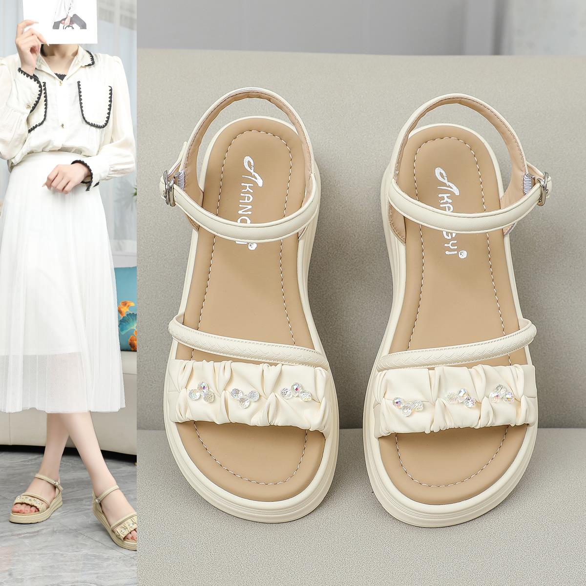 厚底凉鞋女外穿配裙子一