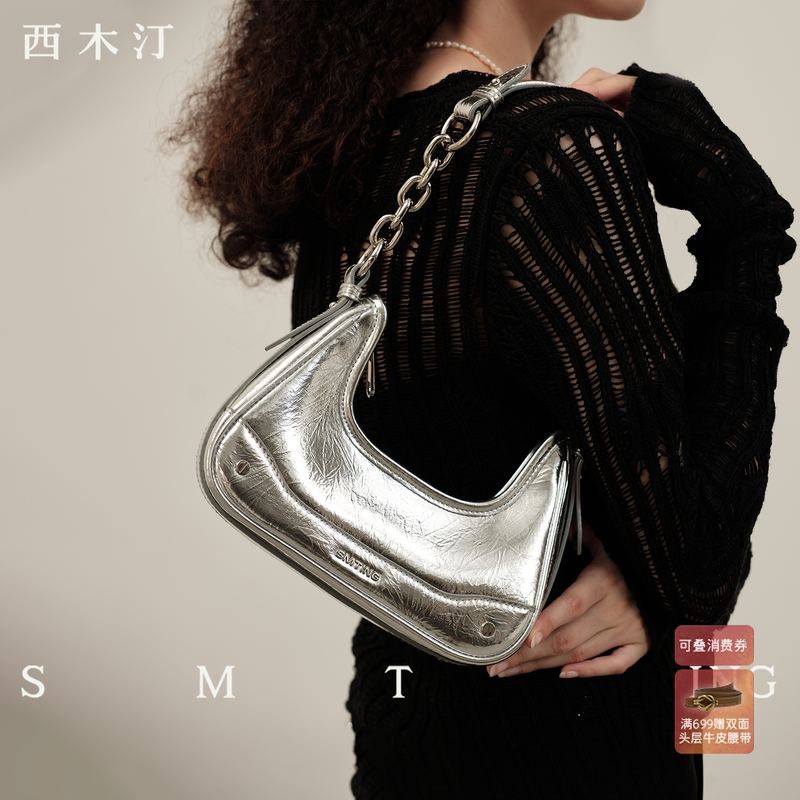西木汀手提链条腋下包高级感