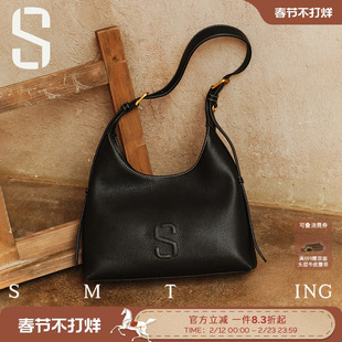 西木汀头层牛皮托特包包女新款极简hobo包小个子日常通勤单肩包