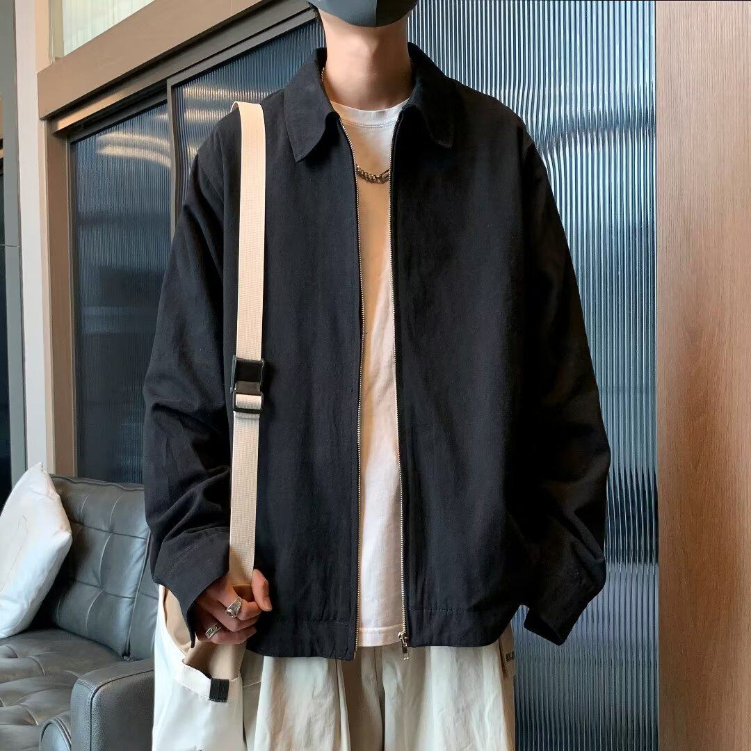 男士外套2025新款青少年上衣男装春季流行穿搭休闲帅气工装夹克衫