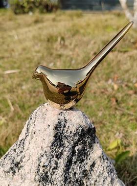 不锈钢精密铸造镜面鸽子小鸟摆件抽象写实动物软装配件艺雕塑