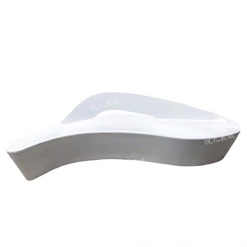 户外公共休息区座椅商场玻璃钢美陈等候休闲椅现代简约创意海豚椅