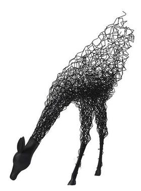 户外不锈钢铁艺梅花鹿落地动物雕塑酒店会所商业广场展厅装饰摆件