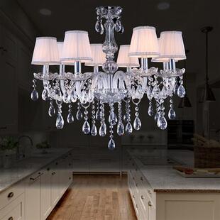 客厅吊灯欧式 水晶灯轻奢蜡烛卧室餐厅灯具现代大气别墅蜡烛灯