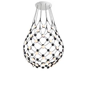 北欧后现代简约客厅灯创意网格服装 店样板房酒店售楼大厅楼梯吊灯