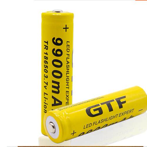 GIF 18650锂电池9900mah 3.7V 防爆手电筒LED电池 外贸爆款