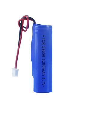 工厂18650锂电池3.7V1200mah锂电池单只出线手电筒头灯唱戏机带线