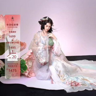 异志阁原创汉服汉元素【花神】改良战国袍重工刺绣花元素春夏新款