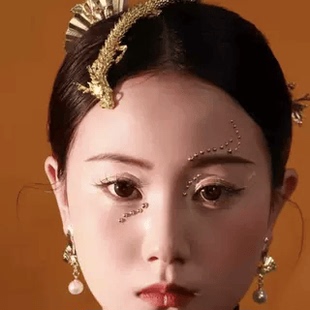 龙女头饰新中式发饰3d打印头饰儿童摄影国风汉服古风走秀饰品配饰