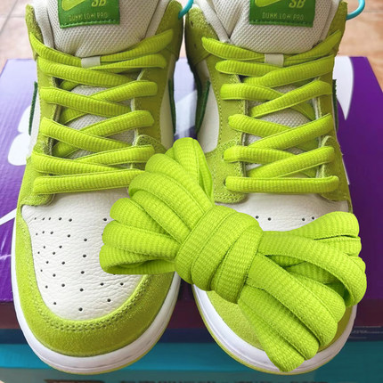 适配青苹果dunk sb鞋带 半圆加粗鞋带DIY原装品质果绿色男女低帮