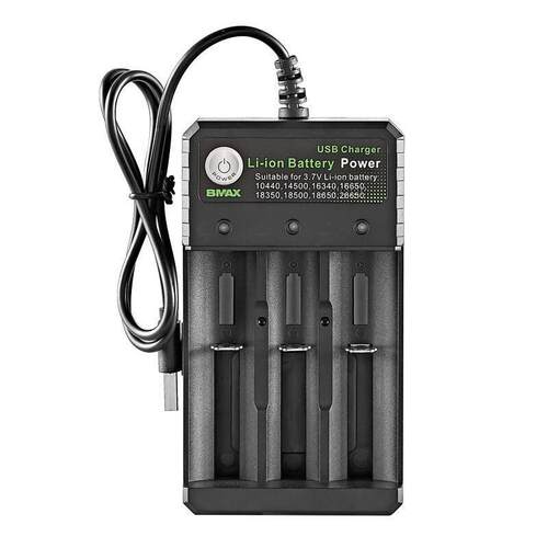 18650锂电池充电器3槽USB充电座 手电筒风扇扩音器3.7V4.2V充电器