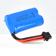 6.4v 800mAh SM4P 16500磷酸铁锂电池充电 伟力6轮越野遥控车模型