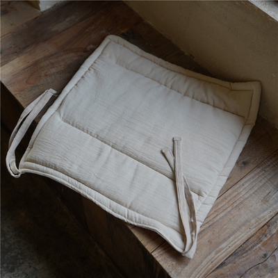 透气棉麻苎麻亚麻素色办公室防滑沙发垫屁垫坐垫凳子椅子垫座垫子