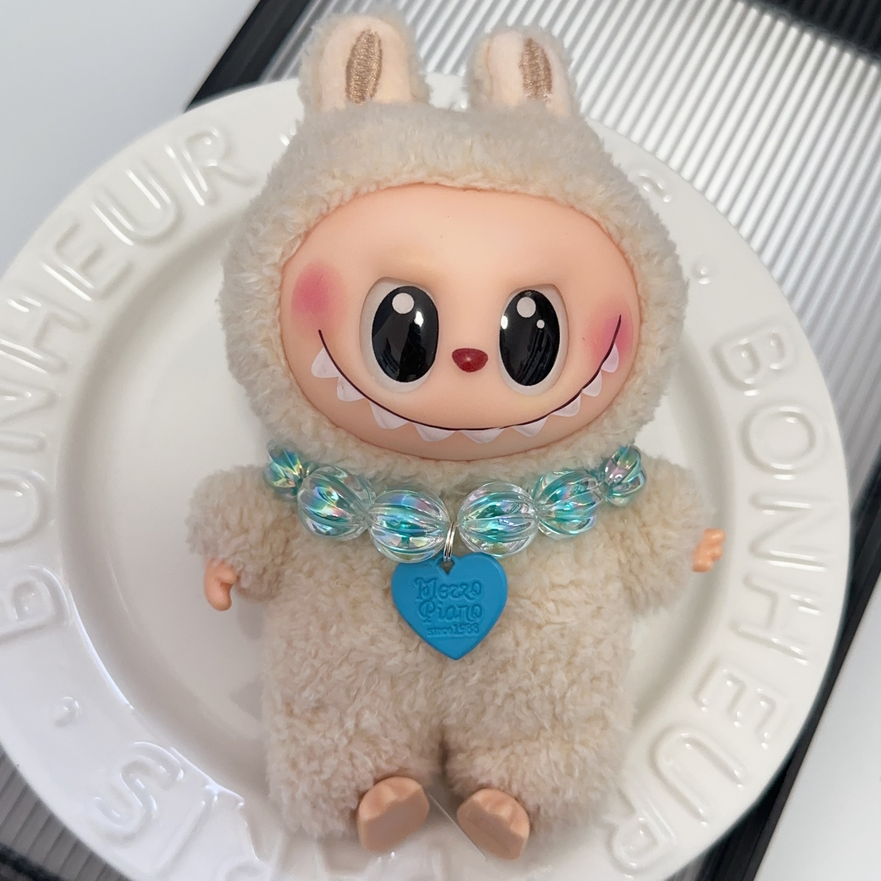 拉布布项链配饰仿珍珠labubu搪胶盲盒17cm一代二代三代配件饰品