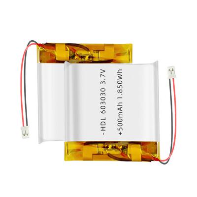 3.7v 聚合物锂电池 603030美容仪电子狗500mAh补水仪按摩仪锂电池