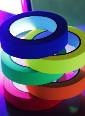 荧光UV棉布胶带布基胶条夜光划线胶纸DIY装饰标识舞台摄影布置