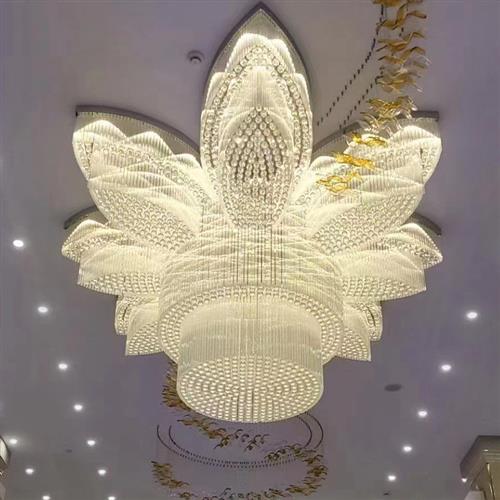 工厂定制酒店大厅祥云水晶吊灯宴会厅售楼部大堂别墅商场吸顶灯具