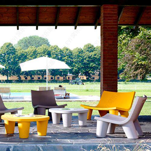 玻璃钢座椅公园茶几户外休闲椅北欧风庭院桌椅户外玻璃钢坐凳美陈