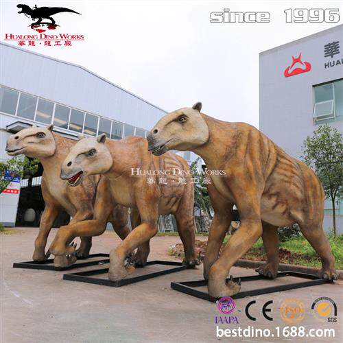 远古仿真动物模型机械电动仿真爪兽主题动物园恐龙公园装饰品.