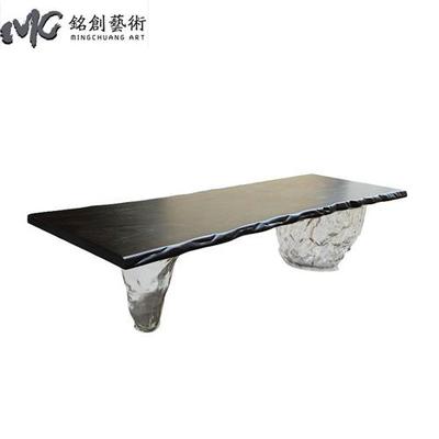 客厅家用异形茶几轻奢现代简约创意设计师款高级感透明树脂茶桌子