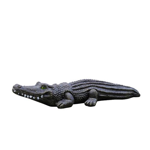 鳄鱼雕塑模型玻璃钢户外大型花园林水池景观小品装饰仿真动物摆件